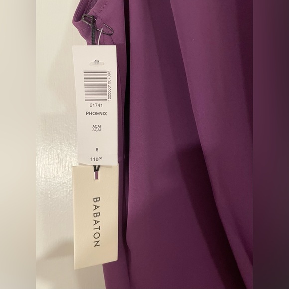 Aritzia💜 Babaton Phoenix Dress in Açaí LINED Skirt Faux-Wrap Top PERFECT NWT - Picture 13 of 16